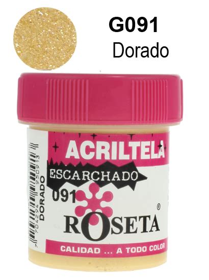 Acriltela Escarchado Dorado G Cc Roseta