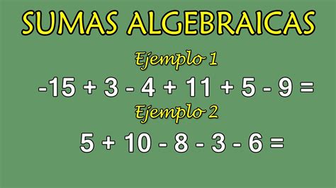 Bloquear Oferta Golondrina Sumas Algebraicas Ejemplos Resueltos