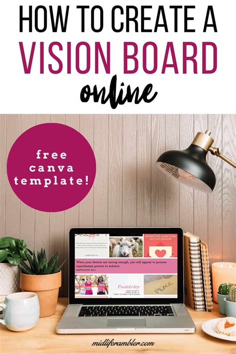 Digital Vision Board Template Free - Printable Templates