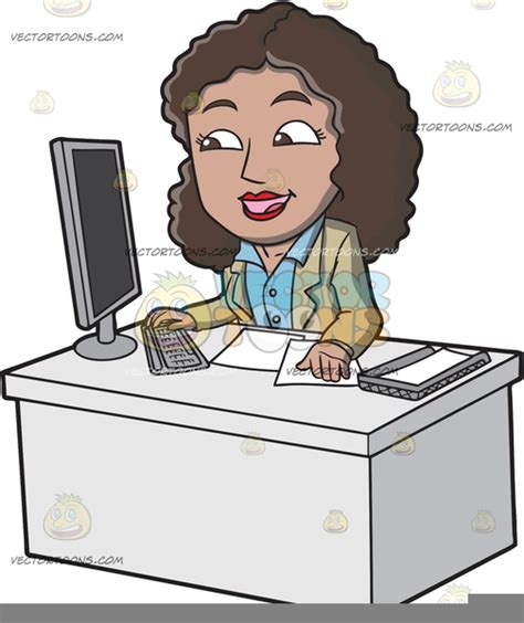 Office Workers Working Clipart