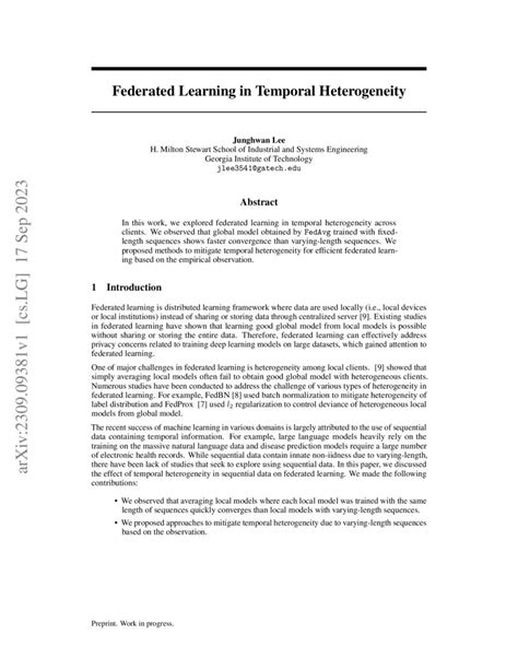 Federated Learning In Temporal Heterogeneity Deepai