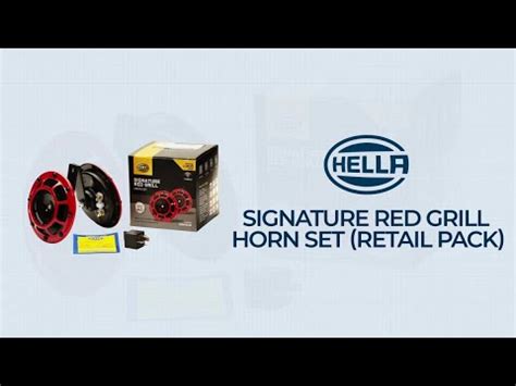 Hella Electric Horn Signature Red Grill Set Retail Pack Youtube