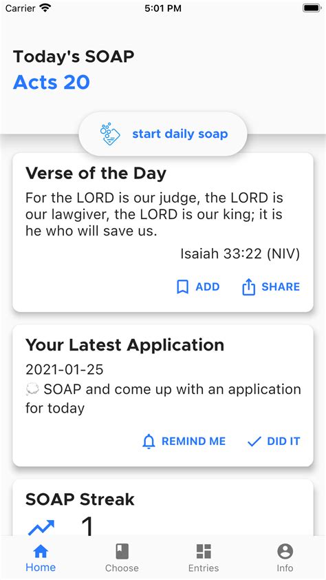 iPhone için Daily SOAP Bible reading app İndir