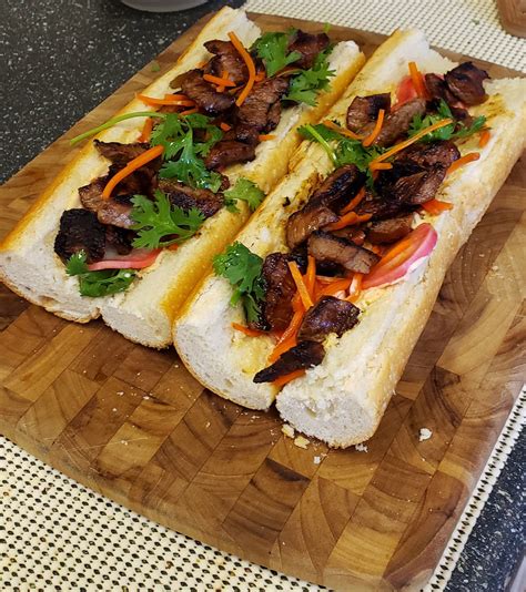 [homemade] Beef Banh Mi Food