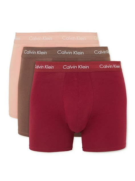 Calvin Klein Underwear Three Pack Stretch Cotton Boxer Briefs Multi Calvin Klein Underwear