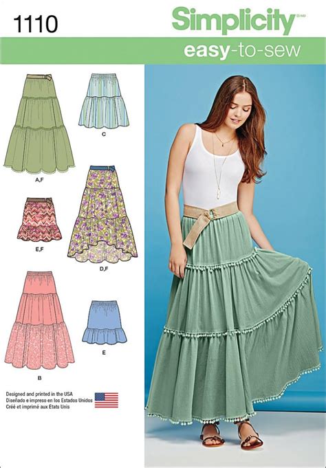 New Look Sewing Pattern 6456a Misses Easy Wrap Skirts In Four Lengths