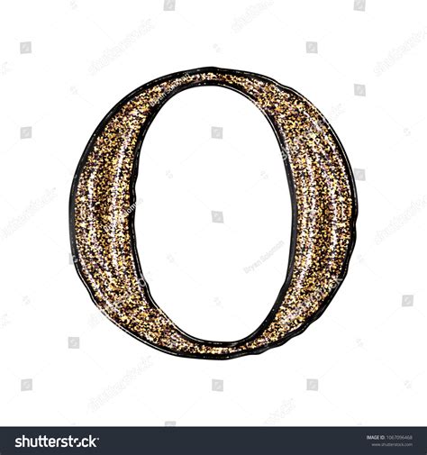 Bright Shiny Gold Glitter Letter O Stock Illustration 1067096468 ...