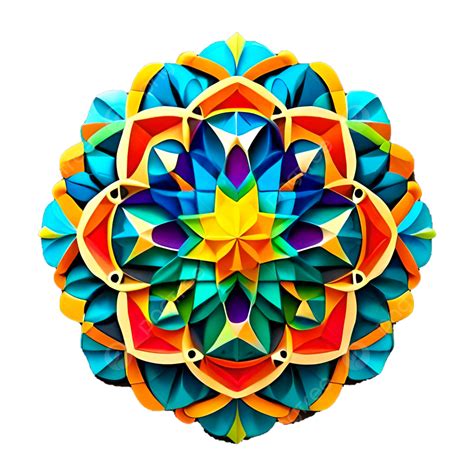 Hình ảnh Mandala Hoa đầy Màu Sắc Bị Cô Lập Clipart Trong Suốt Png Mạn đà La Vật Trang Trí