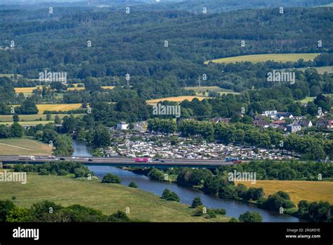 The Ruhr Valley Near Hagen Camping Site On The Ruhr Bridge Of The A1