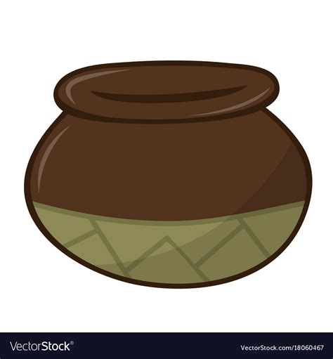 Clay Pot Isolated Royalty Free Vector Image Vectorstock