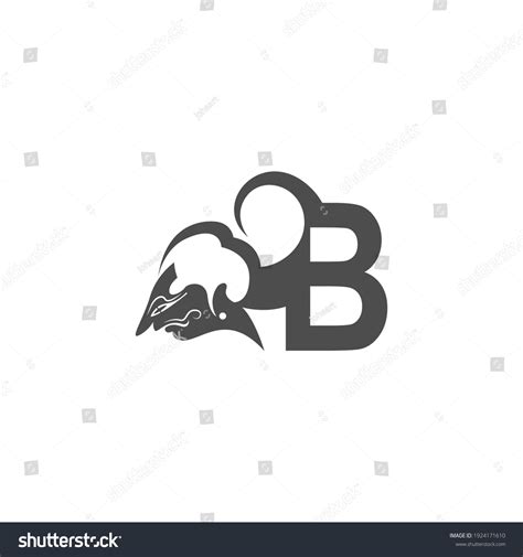 Javanese Puppet Icon With Letter B Logo Design Royalty Free Stock