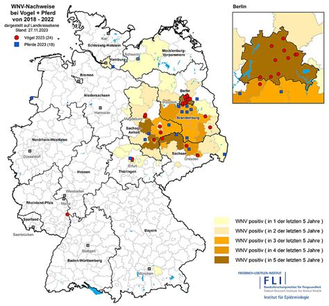 Berblick West Nil Virus Im Jahr Friedrich Loeffler Institut