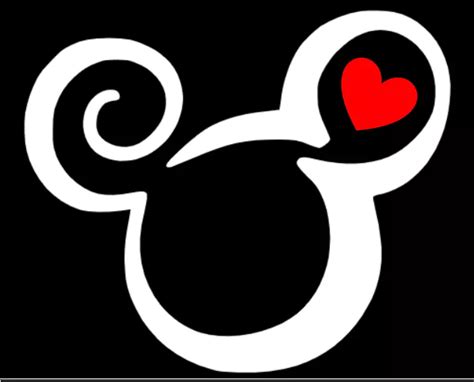 Silueta De Mickey Y Minnie Mouse