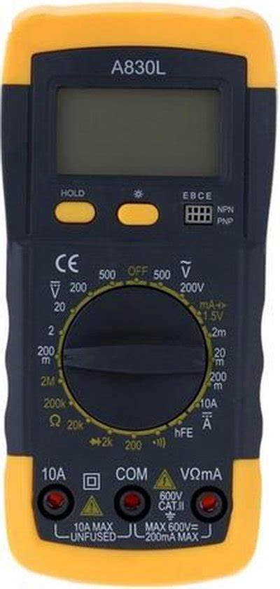 Digitale Multimeter Voltmeter Amperemeter Ohmmeter Met Datum Hold En