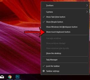 How To Add A Touch Screen Keyboard Icon To The Windows Taskbar