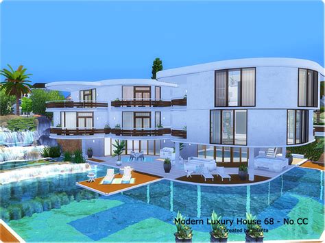 The Sims Resource Modern Luxury House 68 No Cc 10 Bedroom House