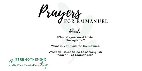 Strengthening Community Slider Prayers For Emmanuel Emmanuel United