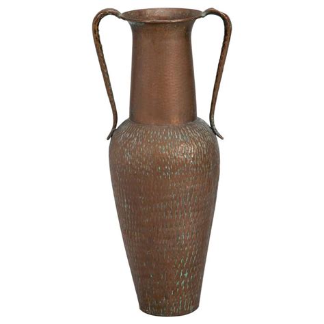 Tall Italian Hammered Copper Vase At 1stdibs