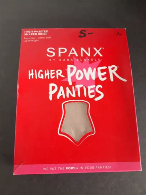 New Spanx Higher Power Panties High Waisted Shaper Brief Soft Nude Size