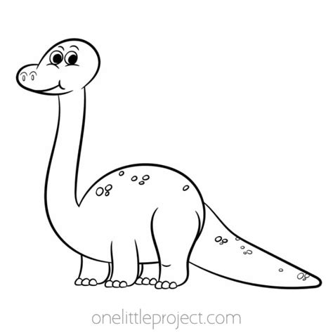 Simple Dinosaur Coloring Pages