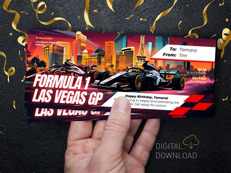 Editable Formula 1 Ticket Las Vegas Grand Prix F1 Las Vegas GP Digital ...