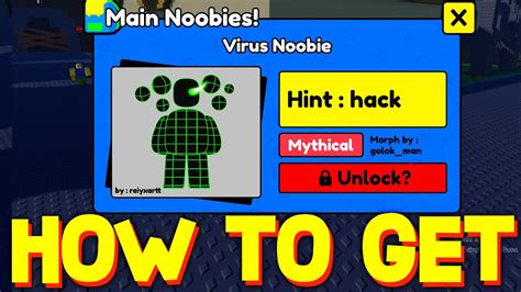 HOW TO GET VIRUS NOOBIE In FIND THE NOOBIES MORPHS CODE ROBLOX YouTube