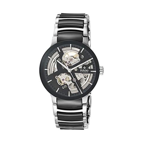 Rado Men S Centrix Open Heart Swiss Automatic Watch Black Stainless