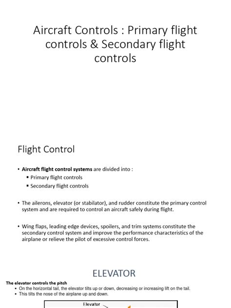 Unit 4 Download Free Pdf Flight Control Surfaces Aircraft Flight Control System