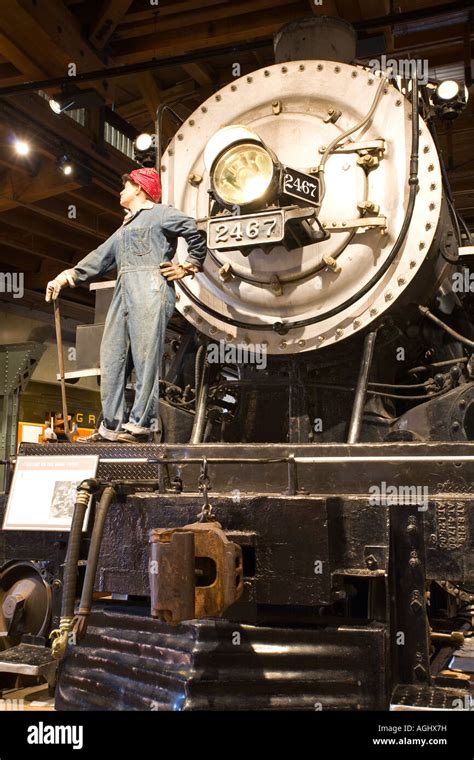 Trains In The California Railroad Museum Old Sacramento California