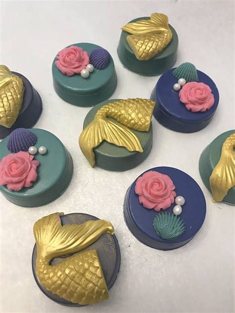 Under The Sea Chocolate Covered Oreos With Edible Mermaid Tail