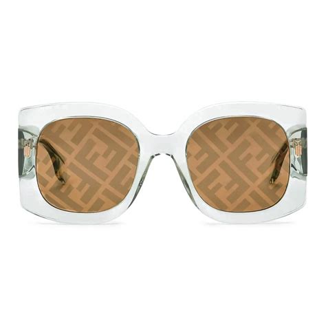 Fendi Fendi Roma Oversized Square Sunglasses Transparent