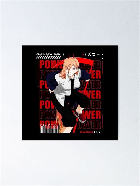 Power Chainsaw Man Poster For Sale By Ice Man7 Redbubble