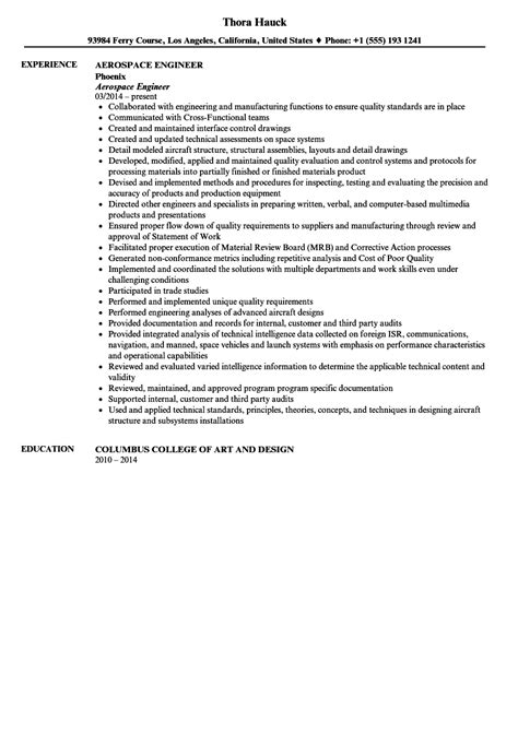 Aerospace Engineer Resume Sample | Velvet Jobs