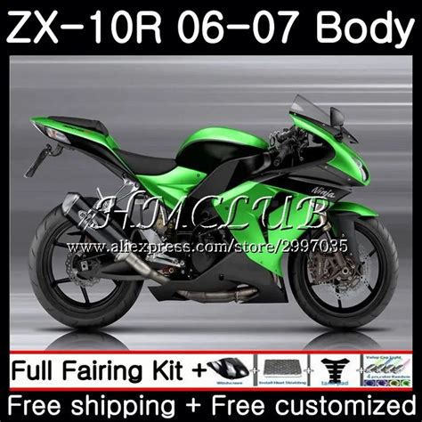 Kit De Carenagem Cobertura Preta Para Kawasaki Ninja Zx1000c ZX 10R