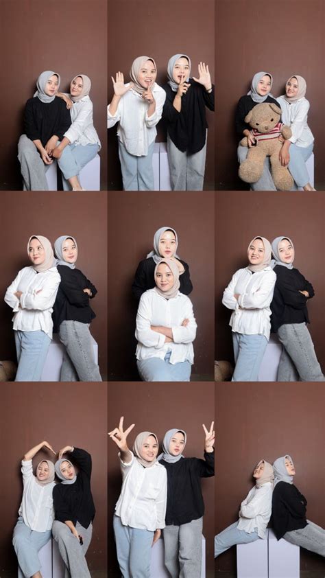 Self Photo With Bestie Di Referensi Pose Wanita Pose Pemotretan