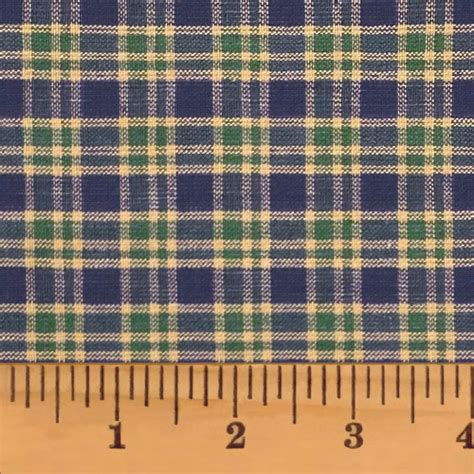 Emerson 4 Blue And Green Plaid Homespun Fat Quarter Jubilee Fabric