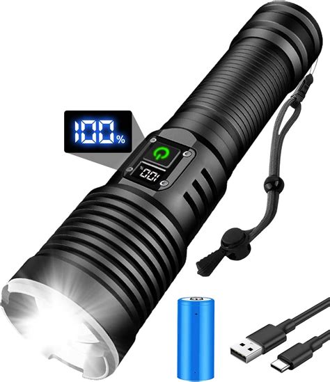 Maxesla Lampe Torche Led Rechargeable Lumens Lampe De Poche