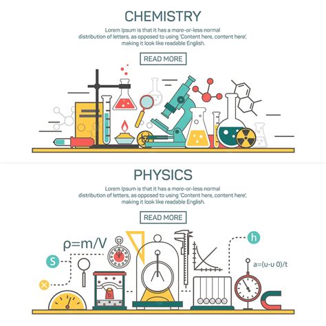 Premium Vector Science Banner Vector Concepts In Line Style