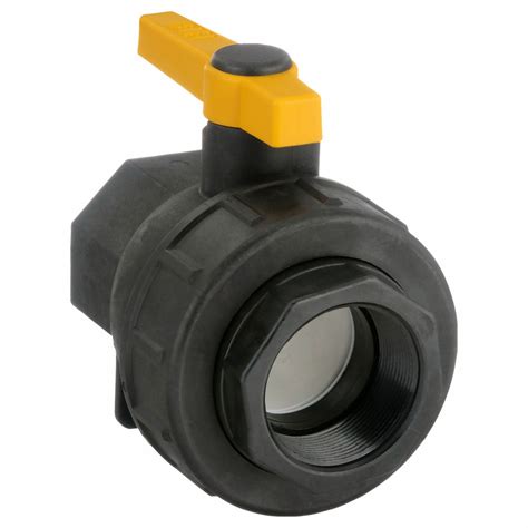 BANJO 2 In Polypropylene Manual Two Way Ball Valve 3ELY9 SUV200FP