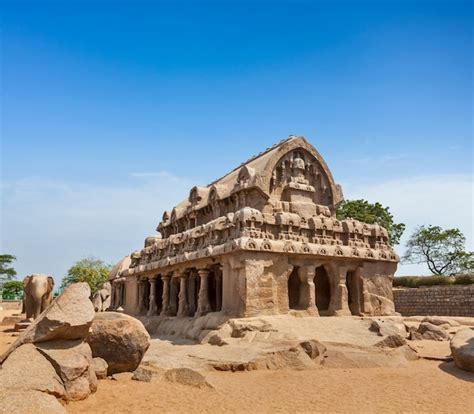 Premium Photo | Five rathas. mahabalipuram, tamil nadu, south india