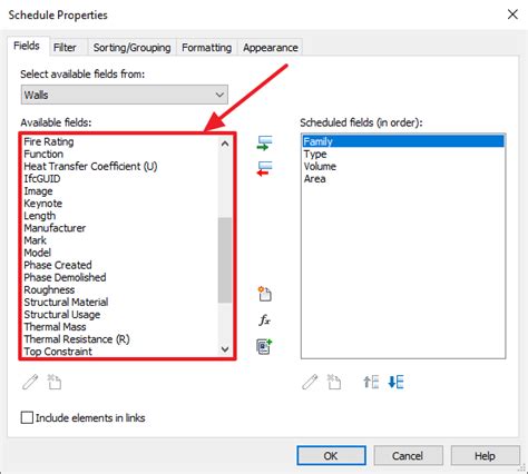 How To Create A Wall Schedule Split By Levels In Revit