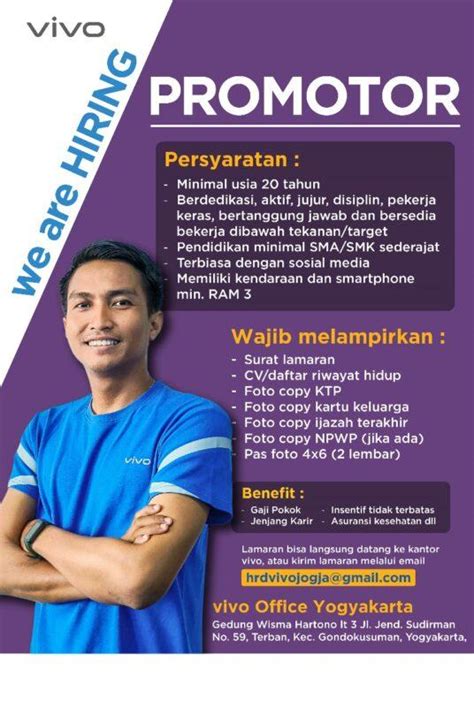 Lowongan Kerja Promotor Trainer Di Pt Zhi Sheng Indonesia Vivo