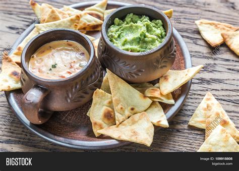 Bowls Guacamole Queso Image & Photo (Free Trial) | Bigstock