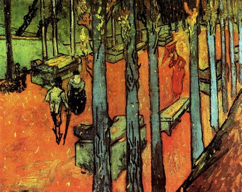 Les Alyscamps Falling Autumn Leaves Vincent Van Gogh