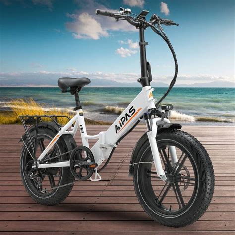 Aipas Folding Electric Bike Fat Tire W Ah E Bike Mtb