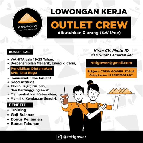 Lowongan Kerja Outlet Crew Di Roti Gower LokerJogja ID