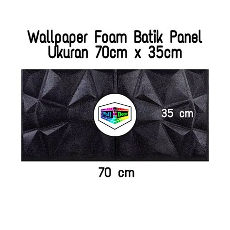 Jual WD Wallpaper Foam Stiker 3D Batik Wall Panel Diamond Triangle