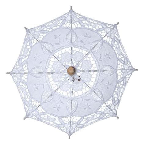 Ombrelle Parasol Fait à la Main Parapluie Floral en Dentelle Bois