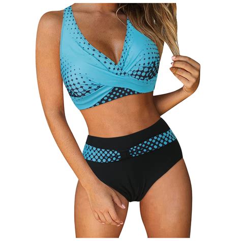 Mncekfod Swimsuits For Women Bikini Sexy Push Up Two Piece Bathing Suits Vintage Swimsuit