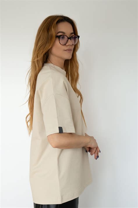 Marškinėliai OVERSIZE NUDE Kristale lt